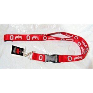 NCAA Ohio State Buckeyes Gray O w/Curved Name Lanyard 23" Long 1" Wide by Aminco